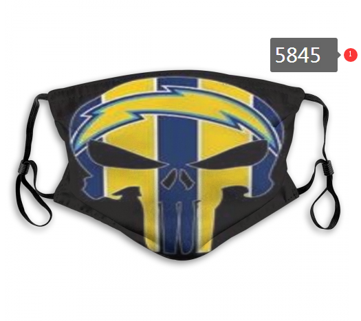 2020 NFL Los Angeles Chargers #1 Dust mask with filter->nfl dust mask->Sports Accessory
